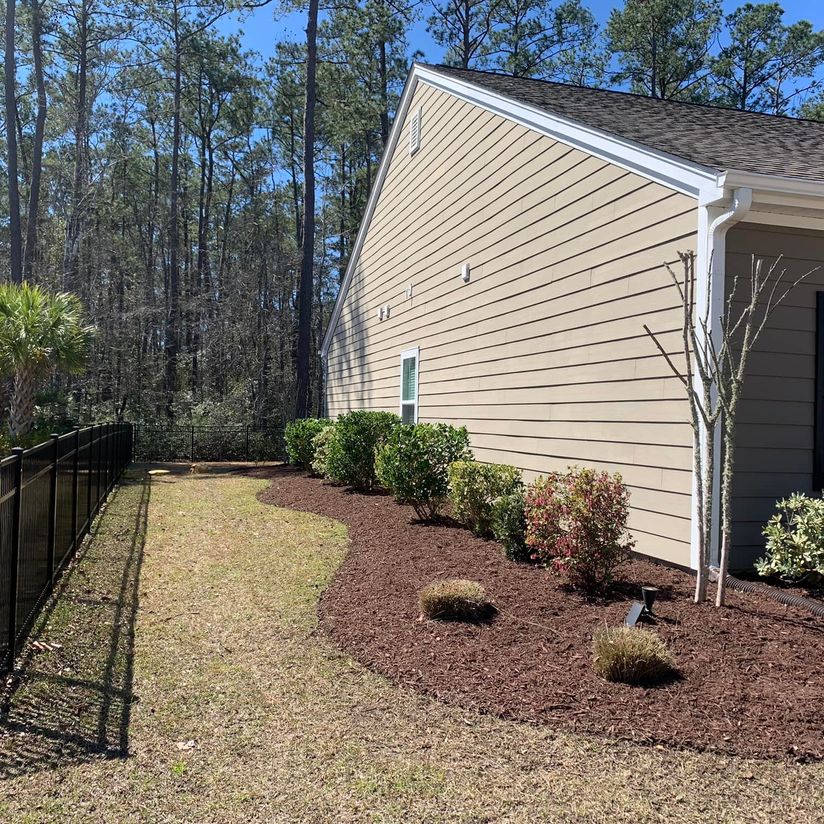 fresh mulch installation